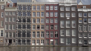 荷兰阿姆斯特丹旧欧罗巴独特的建筑景观14秒视频