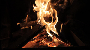 燃烧的木材15秒视频