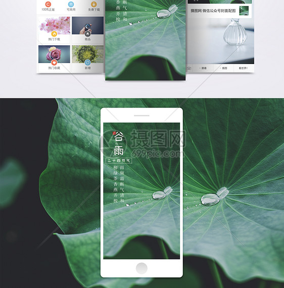 谷雨节气手机海报配图图片
