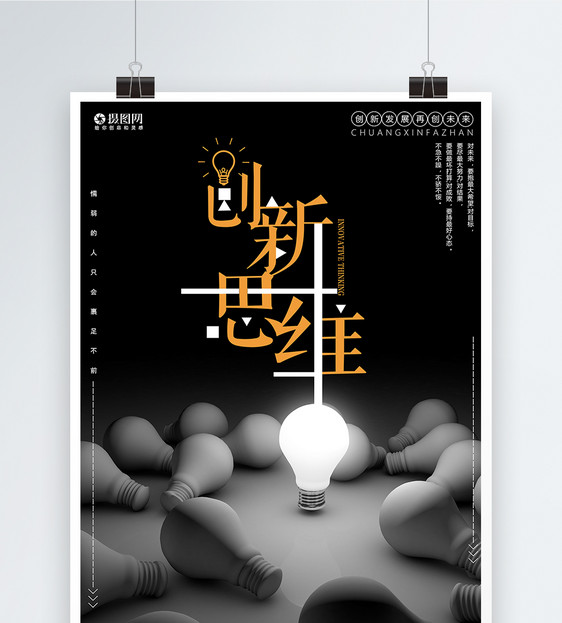 创新思维企业文化创意海报图片