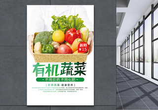 有机蔬菜海报设计绿色食品高清图片素材