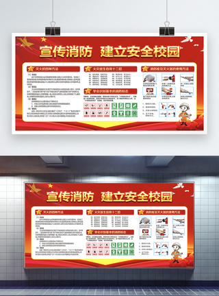 校园消防安全宣传展板图片