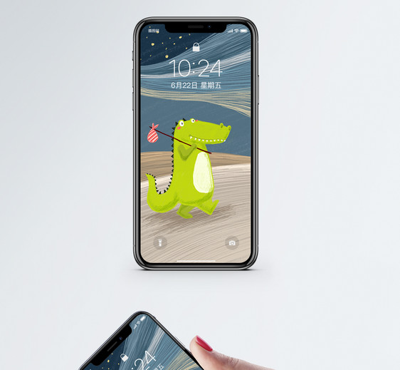 卡通鳄鱼手机壁纸图片