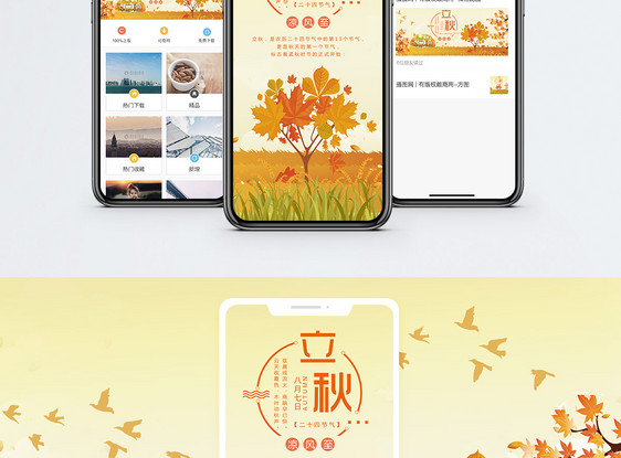 立秋手机海报配图图片
