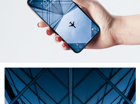 飞跃高楼的飞机手机壁纸图片