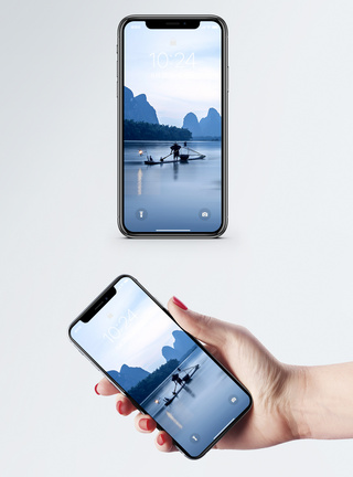 漓江风光漓江渔火手机壁纸模板