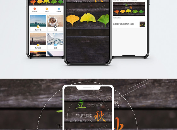 立秋手机海报配图图片