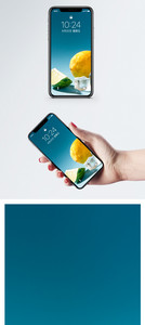 柠檬冰块手机壁纸图片