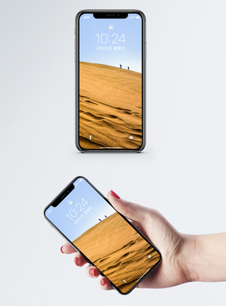 探险沙漠行走手机壁纸模板