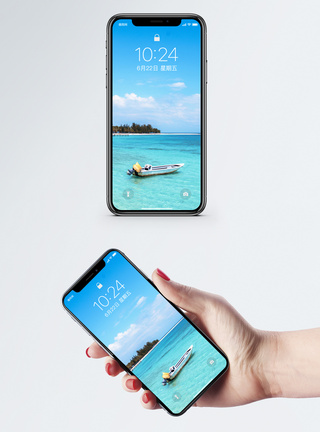 手机海海边风景手机壁纸模板
