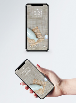 极简手机界面图片日式简约风手机壁纸模板