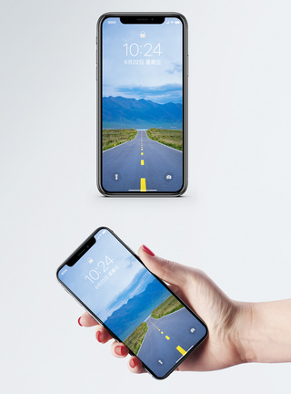 户外公路手机壁纸模板