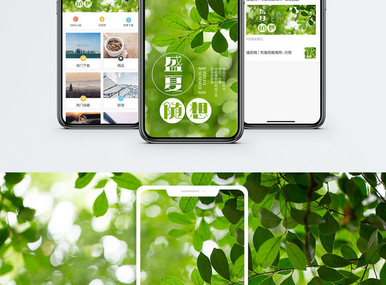 夏季日签手机海报配图图片