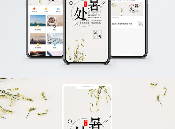 处暑手机海报配图图片
