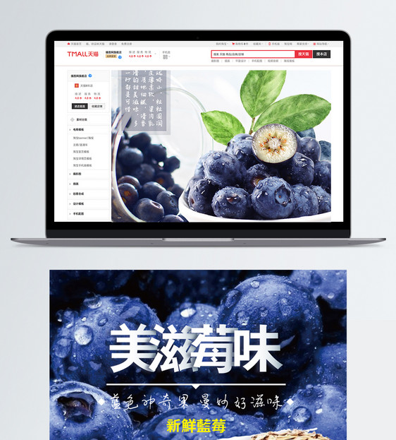 蓝莓水果电商淘宝详情页图片