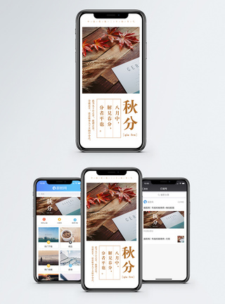 秋分手机海报配图图片