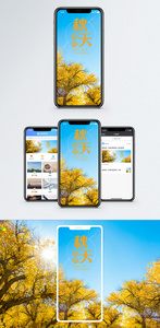 秋天手机海报配图图片