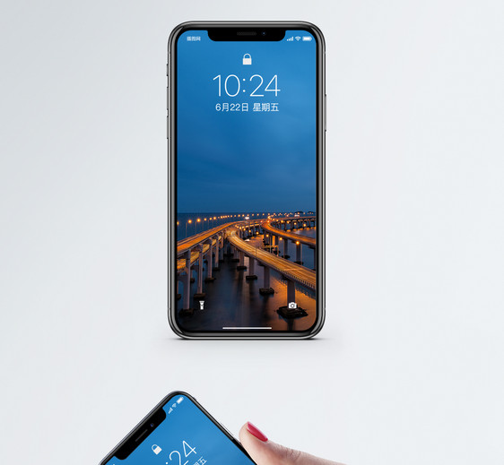 跨海大桥夜景手机壁纸图片