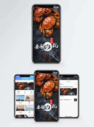 阳澄湖半岛金秋蟹礼手机海报配图模板