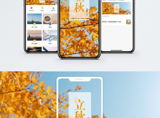 立秋手机海报配图图片