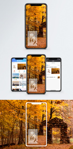 你好秋天手机海报配图图片