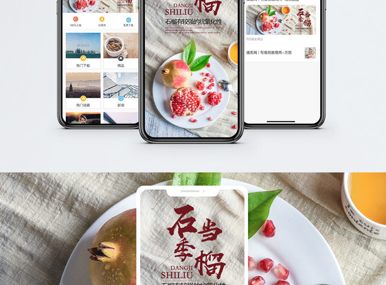 石榴季手机海报配图图片