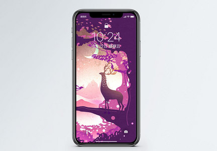 麋鹿森林手机壁纸图片