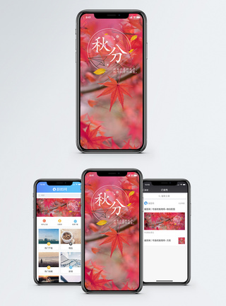 红叶节秋分手机海报配图模板