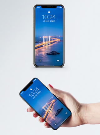 跨海大桥洋山港风光手机壁纸模板