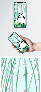 可爱熊猫父子手机壁纸图片