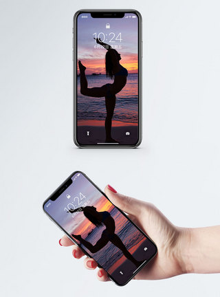 瑜伽手机壁纸手机配图高清图片素材