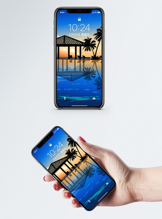 海边度假手机壁纸手机配图高清图片素材