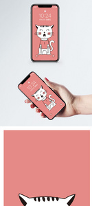 小猫卡通手机壁纸图片