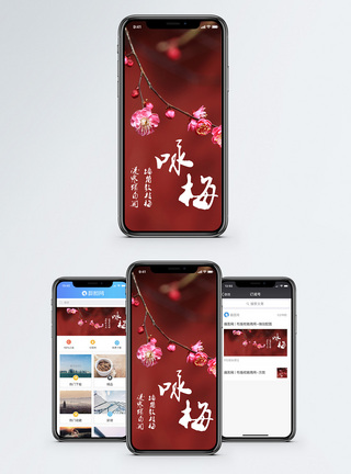 咏梅梅花手机海报配图模板