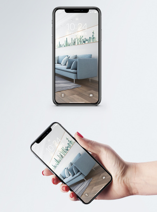简洁现代现代客厅手机壁纸模板