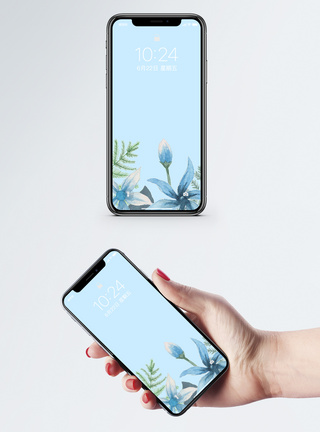 花瓣高清素材水彩手绘手机壁纸模板