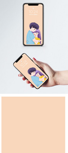情侣卡通手机壁纸图片