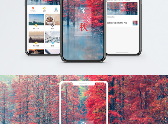 秋天手机海报配图图片