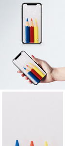 彩色蜡笔手机壁纸图片