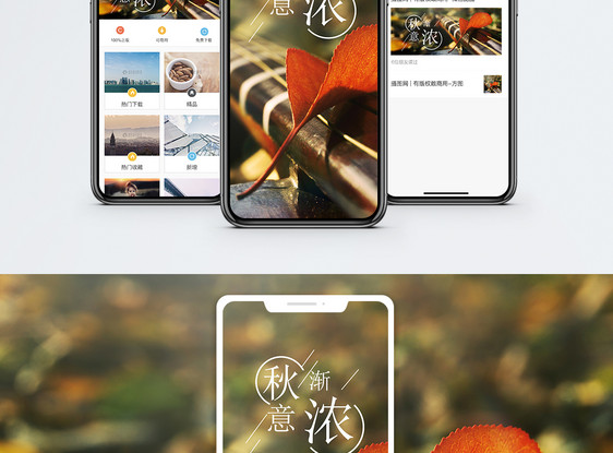 秋天你好手机海报配图图片