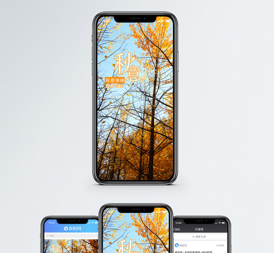 秋季秋意手机海报配图图片