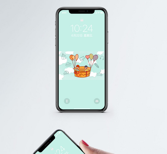 儿童气球手机壁纸图片