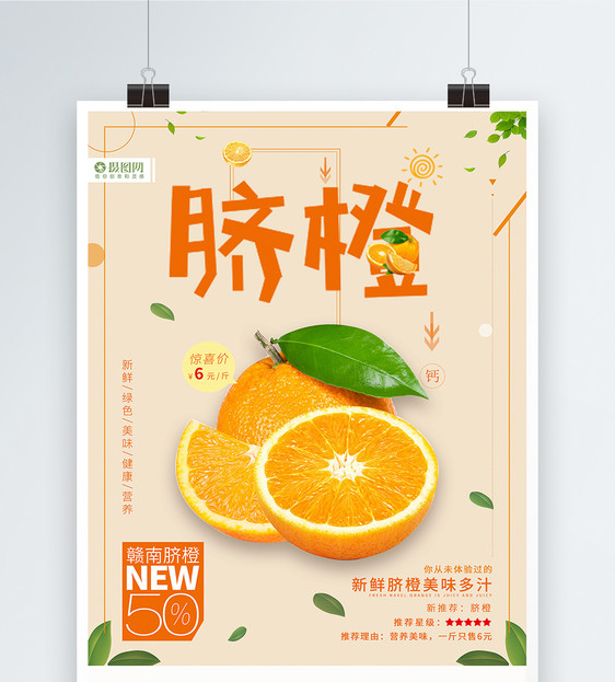 脐橙海报设计