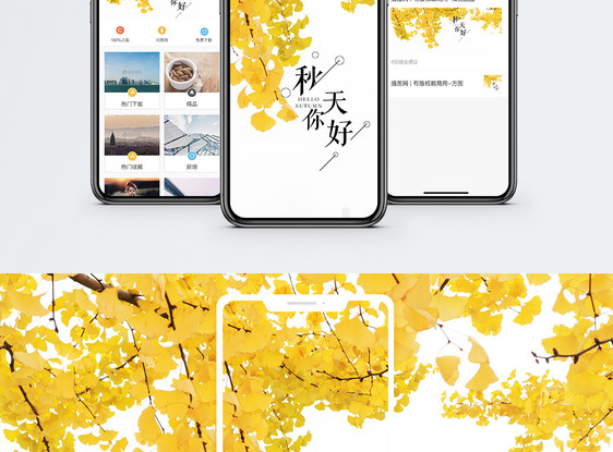 秋天手机海报配图图片