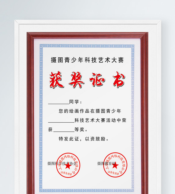 艺术比赛获奖证书