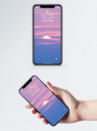 红日东升天空手机壁纸模板