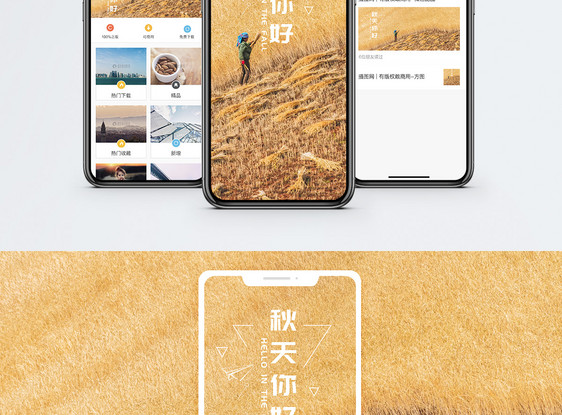 秋天手机海报配图图片