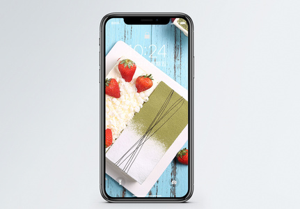 草莓蛋糕手机壁纸高清图片