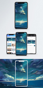 晚安手机海报配图图片