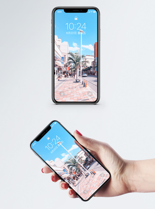 地下商业街冲绳商业街手机壁纸模板